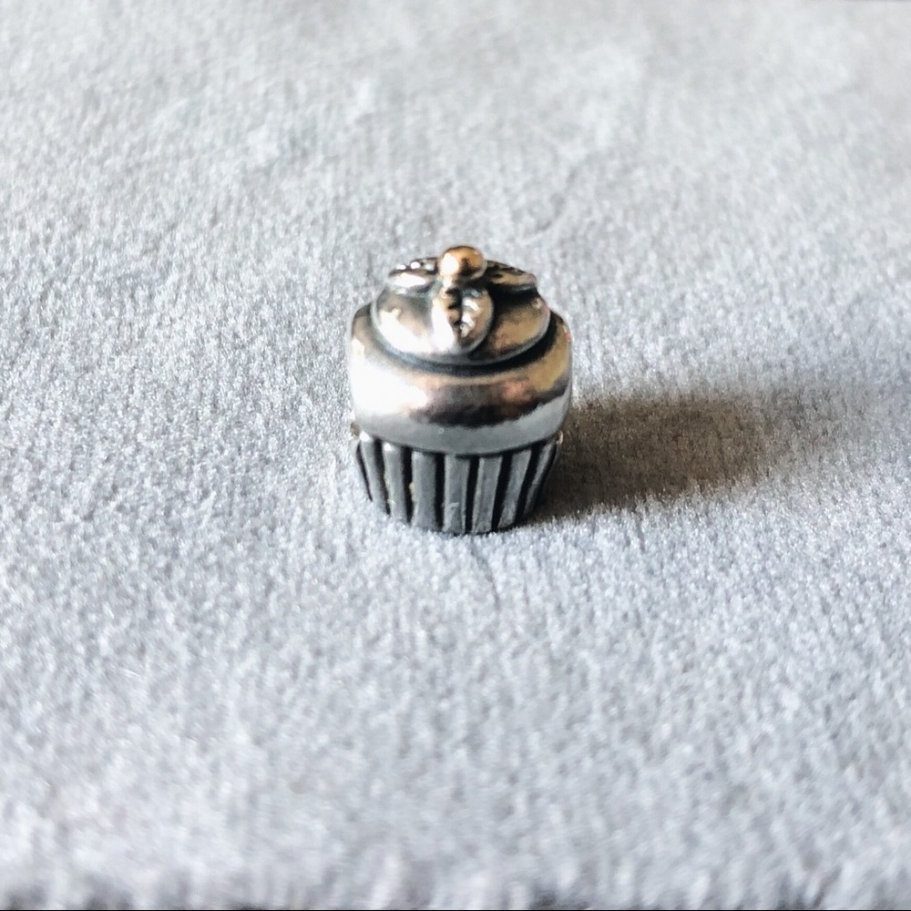 Pandora Cupcake Charm w/ 14K Retired